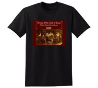 HBNxdrf689 Crosby, Stills, Nash & Young Déjà VU David Crosby、Stephen Stills、Graham Nash Men t Shirt Black S