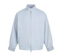 HBODHBGS Chaqueta de hombre primavera y otoño estilo coreano a cuadros patchwork cuello mandarín chaqueta de béisbol abrigos-Blue01-S