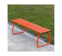 HBOOMOEM Banco de Jardin Exterior, Banco con Respaldo Exterior, Cuenta con Una Gran Capacidad de Carga y Es Adecuado para Porches, CéSpedes, Jardines y Patios.(Orange,Backless)