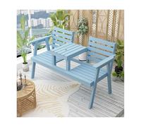 HBOOMOEM Bancos Exteriores para Jardin, Banco Arcon Jardin Exterior, Robusto y Duradero, FáCil de Montar y Adecuado para Patios, Terrazas y Reuniones en El JardíN.(Gray-Blue)