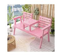 HBOOMOEM Bancos Exteriores para Jardin, Banco Arcon Jardin Exterior, Robusto y Duradero, FáCil de Montar y Adecuado para Patios, Terrazas y Reuniones en El JardíN.(Pink)