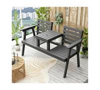 HBOOMOEM Bancos Exteriores para Jardin, Banco Arcon Jardin Exterior, Robusto y Duradero, FáCil de Montar y Adecuado para Patios, Terrazas y Reuniones en El JardíN.(Gray)