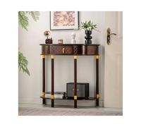 HBOOMOEM Consola De Media Luna，Maciza Mesa Consola De Madera Semicircular，Adecuado para Salas De Estar, Pasillos, VestíBulos, Oficinas Y Otros Espacios Similares.(80 * 80 * 33CM)