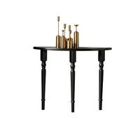 HBOOMOEM Consola Moderna De Media Luna SóLida，Mesa De Sofá Decorativa Semicircular，Adecuado para Salas De Estar, Pasillos, VestíBulos Y Entradas; FáCil De Montar.(Black,110 * 25 * 80CM)