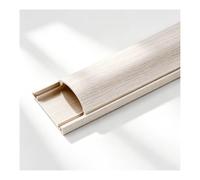 HBOOMOEM Esconder Cables, Canaleta Cables Suelo, Se Utiliza para Ocultar Cables de ExtensióN y Diversos Cables, Organizando de Forma Ordenada El Cableado del Suelo.(White Wood Grain,No. 3-5m)