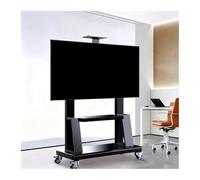 HBOOMOEM Soporte TV Pie Ruedas para Televisiones，Altura Ajustable MóVil Soporte TV ，Regulable En Altura, Montaje En Suelo, Equipado con Ruedas con Bloqueo De 360°.(A 32-80in)