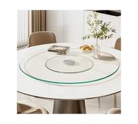 HBOOMOEM Tocadiscos De Cristal Templado，Mesa Giratoria De Vidrio Lazy Susan Para Comedor，Gira 360° Y Es Adecuado Para Banquetes, Fiestas, Cocinas, Etc.(Thickened version,80CM/31.5in)