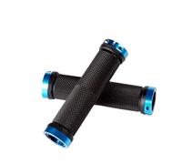 HBPYOLW 2 uds Bloqueo en Goma Suave Antideslizante a Prueba de Polvo Impermeable MTB empuñaduras de Bicicleta Accesorio de Ciclismo(Blue)