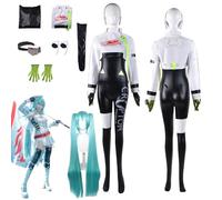 HBQC Anime 'virtual idol' role play Hatsune Miku Uniform set para adultos con vestuario completo para carnavales de halloween, fiestas de carnaval, exposiciones