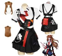 HBQC El juego de roles del anime 'NeonGenesisEvangelion'Asuka Langley Soryu uniforme completo para adultos, adecuado para carnavales de halloween, fiestas de carnaval