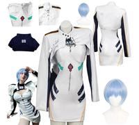 HBQC El Juego De Roles Del Anime 'NeonGenesisEvangelion'Ayanami Rei Uniforme Completo Para Adultos, Adecuado Para Carnavales De Halloween, Fiestas De Carnaval.