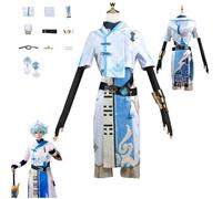 HBQC Genshin Impact' Chongyun Traje De Rol De Animecosplay Completo De Traje De Peluca - Para Adultos, De Fiesta De Carnaval De Halloween