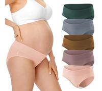 HBselect 5Pcs Bragas Embarazadas U Forma Braguitas para Premamá Cintura Bajo Bragas Maternidad