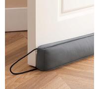 HBselect Burletes de Puerta Decorativos Paravientos 122cm para Puertas y Ventanas, Amortiguador de Corrientes de Aire contrapesado para la Parte Inferior de la Puerta - Gris 38''