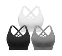 HBselect Sujetador Lactancia de Maternidad, 3Pcs Sujetador de Lactancia Sin Costuras con Extensiones