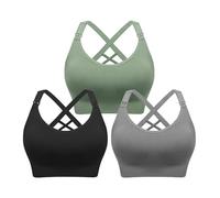 HBselect Sujetador Lactancia de Maternidad, 3Pcs Sujetador de Lactancia Sin Costuras con Extensiones