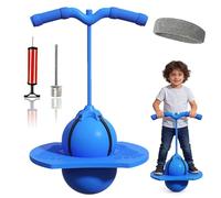 HBSFBH Pelota De Equilibrio Saltarín, Divertida Equilibrio Saltar Pelotas Juguete, Pelota Saltarina con Mango, Juguete Saltarín Exterior, para Entrenamiento del Equilibrio y Deportes (Azul)