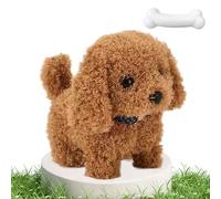 HBSFBH Perrito Juguete Ladra y Anda, Perro de Juguete Electrónico de Felpa, Peluche Cachorro Juguete Interactivo, Realista Perro Robot, Perro Peluche Realista, Regalos para Niños y Niñas