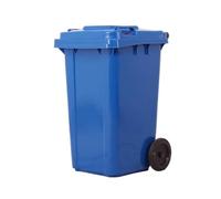 HBSSP Cubo de basura exterior con tapa Gran cubo de basura de plástico cilíndrico Diseño Extraordinario Con Función Clasificación, 4 Opciones de Color (Blue,100L)