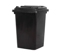 HBSSP Cubo de basura exterior con tapa Gran cubo de basura de plástico cilíndrico Diseño Extraordinario Con Función Clasificación, 4 Opciones de Color(Negro,100L)