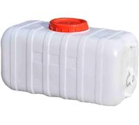 HBSSP Depósito Agua Gran Capacidad 160L/200L/310L/420L, Contenedor Almacenamiento Cuadrado Horizontal Plástico con Válvula, Ideal for Actividades Al Aire Libre, Camping(White,420L)