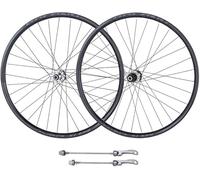 HBSSP Juego Ruedas Bicicleta MTB Sin Cámara, Buje Rodamientos Sellados For Bicicleta Montaña Aleación Aluminio, Freno Disco QR 9 Mm Y 32 Orificios for Velocidades 7/8/9/10/11(Silver,26 Inch)