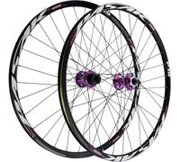 HBSSP Juego Ruedas MTB 26/27,5/29 Pulgadas Freno Disco Liberación Rápida Llanta Aleación Doble Capa, Rueda Delantera Trasera for Cassette 7 A 12 Velocidades 32 Agujeros(Purple,29inch)