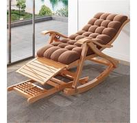 HBSSP Mecedora Tapizada Silla Plegable Sillas Reclinables Jardín Y Patio Silla Ocio con Plataforma For Masaje Pies, Sillón Tapizado Y Cómodo(B)