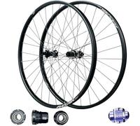 HBSSP Ruedas Bicicleta MTB 26, 27,5 29 Pulgadas, Aleación Aluminio Doble Capa, Rodamientos Híbridos/sellados con Bloqueo 54T, Llanta Ciclismo Eje Pasante 110x148 Mm for 7-12 Velocidades(XD,26 Inch)