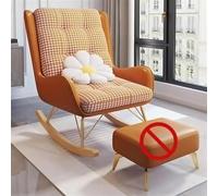 HBSSP Sillón Mecedor Sala Estar Sillón Reclinable Tapizado Cómodo con Reposapiés For Leer Y Tomar Una Siesta(Orange a,No Ottoman)