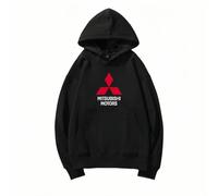 HBUNKT Coche Sudadera con Capucha para Mitsubishi Outlander 2012-2021, Logo Hoodie Sudadera de Hombre de Manga Larga Casual Deportivo Sudadera con Capucha para Hombre Accessories,Black-XL