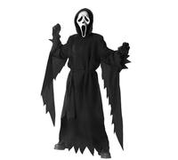 HBWHNIU Disfraz de Scream de Ghost Face, Disfraz de fantasma de Screaming para Adultos, con Bata, Máscara de Calavera, Cinturón, Guantes, Disfraz para Carnaval Halloween (S)