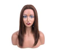 HBYLEE - 13 * 4lace frontal parte media larga recta marrón peluca de 14 pulgadas [color: 35,5 cm]