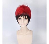 HBYLEE - 35 cm Corto y recto Cosplay Kuroko Sin Baloncesto Kagami Taiga Pelucas Rojo Negro Gradiente Resistente al Calor Sintético para Hombre Niño Peluca [Color: Gradientes]
