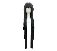 HBYLEE - 39 '' 100 cm de largo negro Styled alluka zoldyck perig Cosplay Cazador x Cazador Cosplay Alluka Zoldyck. PERUCA pelo Aruka Zorudikku. PERUNCA [Color:-]
