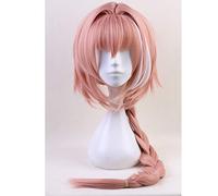 HBYLEE - Anime Astolfo Peluca Fate Grand Order Apocrypha Aspectos destacados Larga Rosa Cola de Caballo Peluca Cosplay 80 Cm Pelucas de Pelo Sintético Resistente al Calor [Color: Rosa]