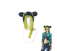 HBYLEE - Anime Coer Wig. Anime.JoJo. Extraña aventura Jolyne Kujo Jolyne Cujoh Peluca Cosplay Disfraz Pelucas de pelo sintético resistente al calor + gorro de peluca [Color]
