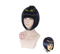 HBYLEE - Anime Coer Wig. JoJo. Extrañas aventuras de viento dorado Bruno Bucciarati peluca Cosplay disfraz resistente al calor pelo sintético hombres mujeres Cosplay pelucas [color: dorado]
