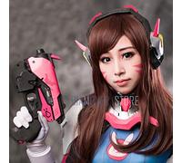HBYLEE Anime Coer Wig. Juego de Biamoxer. Ow D. va 55 cm de largo marrón DVA Hana Song resistente al calor Cosplay disfraz peluca larga peluca de pelo cosplay postizo [color: monocolor]