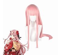 HBYLEE Anime Coser Peluca 02 Cosplay Darling in the Franxx Cosplay Mujeres Larga Recta Rosa Peluca Anime Cosplay Resistente al Calor Pelucas de Pelo Sintético [Color]