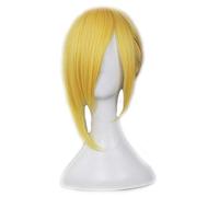 HBYLEE Anime Coser pruik Anime Ataque a Titan Annie Leonhart Cosplay Golden Blonde Peluca + Peluca Peluca Pelo Sintético Pelo Sintético Halloween Fiesta Accesorios Niñas Mujeres [Color]