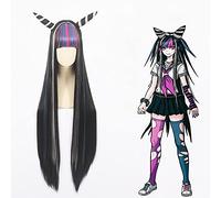 HBYLEE Anime Coser pruik Anime Mioda Ibuki Cosplay Peluca de Cuerno Largo Pelo Sintético Dangan Ronpa + Peluca Gorra Fiesta Juego de rol Niñas Mujeres [Color]