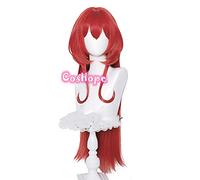 HBYLEE Anime Coser pruik Arknights Cosplay Surtr Mujeres Niñas 80 cm Largo Navidad Rojo Peluca Cosplay Anime Cosplay Pelucas Sintéticas Resistente al Calor [Color]