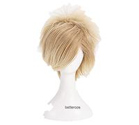 HBYLEE - Anime Coser pruik Eje poder Hetalia.APH. Danmark Dinamarca Cosplay Pelucas de Lino Corto Rubio Peluca de Pelo Sintético Resistente al Calor + Gorro de Peluca [Color: Rubio]
