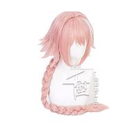 HBYLEE Anime Coser Pruik Fate Grand Order Astolfo Cosplay Peluca Larga Trenza Rosa Pelo FGO+ Peluca Peluca Pelo Sintético Halloween Fiesta Accesorios Niñas Mujeres [Color]