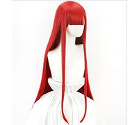 HBYLEE Anime Coser pruik Game FO. ODA Nobunaga Peluca Fate/Grand Día 6 Demonio Rojo Vestido de Halloween Rojo Largo Recto Fibra Pelo Sintético Peluca Sintética [Color]