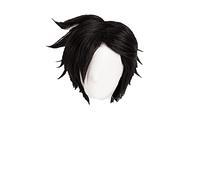 HBYLEE Anime Coser pruik Haikyuu! Tetsurou Kuroo- Tetsurou Cosplay Pelucas cortas negras resistentes al calor sintético + gorro de peluca [color: según plan]