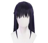 HBYLEE Anime Coser pruik Iori Utahime Cosplay Peluca Anime Jujutsu Kaisen Dark Violet Pelucas Largas Rectas con Pony Cosplay Accesorios para Mujeres Niñas con Gorro de Peluca [Color: Onecolor]