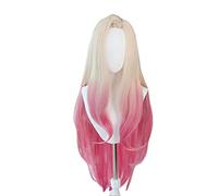 HBYLEE - Anime Coser pruik KDA. Pelucas de cosplay Baddest Ahri LOL KDA. Cosplay Rubio mixto rosa pelucas de pelo sintético resistente al calor peluca de juego [Color]