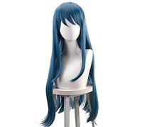 HBYLEE Anime Coser Pruik Maizono Sayaka Cosplay Peluca Anime Aqua Blue Long Pelucas Rectas con Pony Cosplay Accesorios para Mujeres Niñas con Gorro de Peluca [Color: Onecolor]